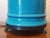 Blue Ceramic Lamp with Claw Feet and Foliage Lampshade, 1960s For Sale - Image 12 of 14