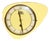 Vintage Freeform Glass Wall Clock in Yellow Formica from FFR Morbier, 1950s For Sale