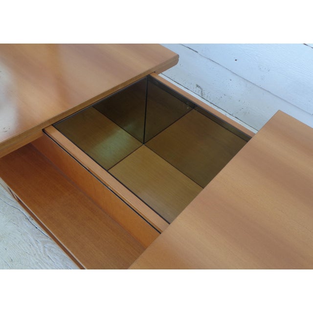 Brown Opening Bar Table in Blond Walnut by Claudio Salocchi for Luigi Sormani, 1960s For Sale - Image 8 of 18
