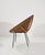 A pair of Mid-Century Modern basket chairs, a classic piece of Italian modern design. The hemispherical or inverted cone-...