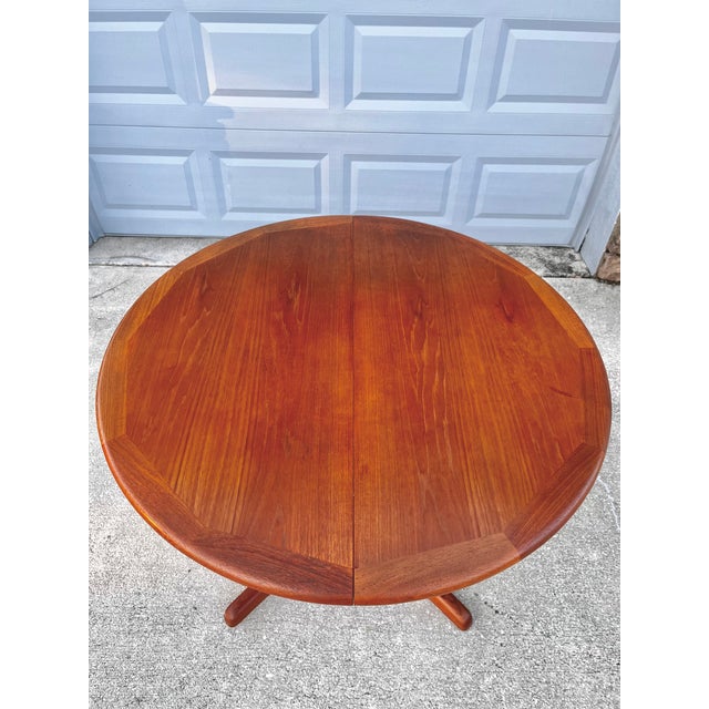 Mid Century Danish Modern Extendable Teak Dining Table | by Sun Cabinet For Sale In Tampa - Image 6 of 18
