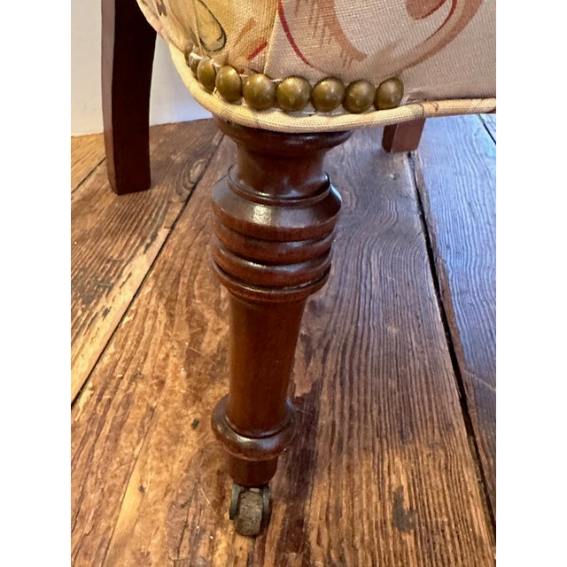 Newly Upholstered Vanity Slipper Chair in George Smith Fabric For Sale In Philadelphia - Image 6 of 10