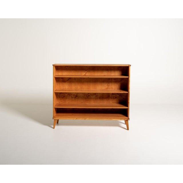 Brown Vintage Scandinavian Elm Bookcase, 1940s For Sale - Image 8 of 8
