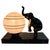 French Art Deco Table Lamp with Elephant Sculpture and Pink Sphere, 1950s For Sale - Image 9 of 9