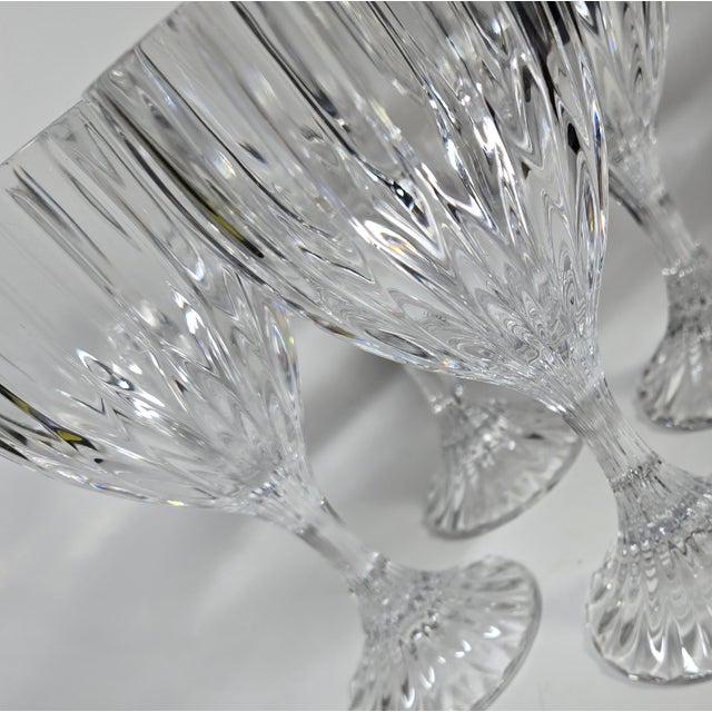 Late 20th Century Hollywood Regency Crystal Goblets- Set of Four For Sale - Image 10 of 18