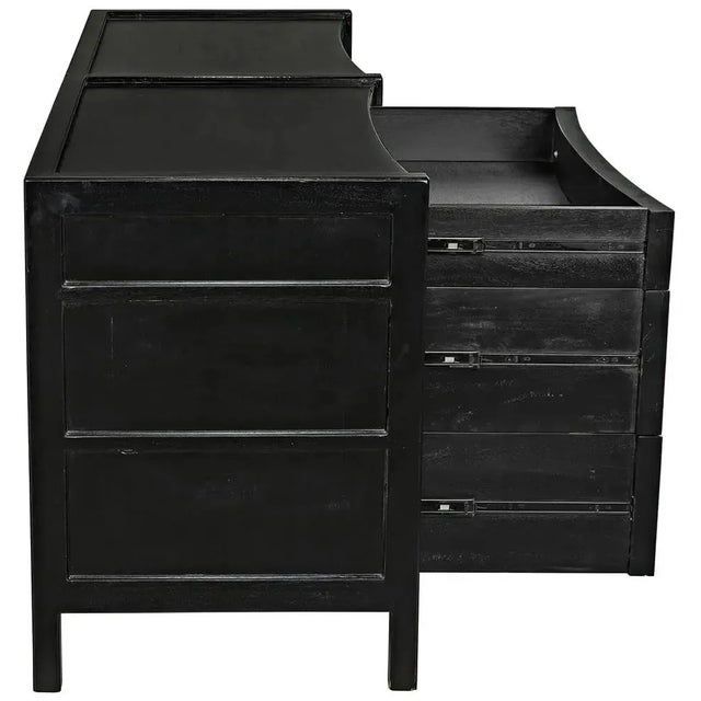 Noir NOIR Hampton 6 Drawer Dresser, Hand Rubbed Black For Sale - Image 4 of 8