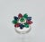 Contemporary Early 21st Century Tutti Frutti Emeralds, Rubies, Sapphires and Diamonds Ring, Size 6.5 For Sale - Image 3 of 10