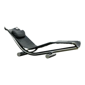 Chariot' Leather Chaise Lounge by Paul Tuttle for Strassle International c 1972