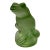 Lalique France Crystal Frog Lime Green Signed Figurine Paperweight Rainette For Sale
