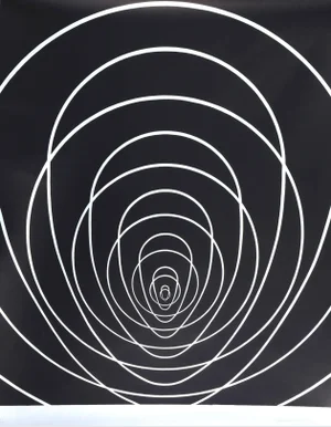 Clarence Holbrook Carter "Concentric Space (Silver)", Silkscreen by Clarence Holbrook Carter 1969
