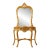 1970s Artisan Louis XVI Gold Beech Console With Mirror - 2 Pc For Sale