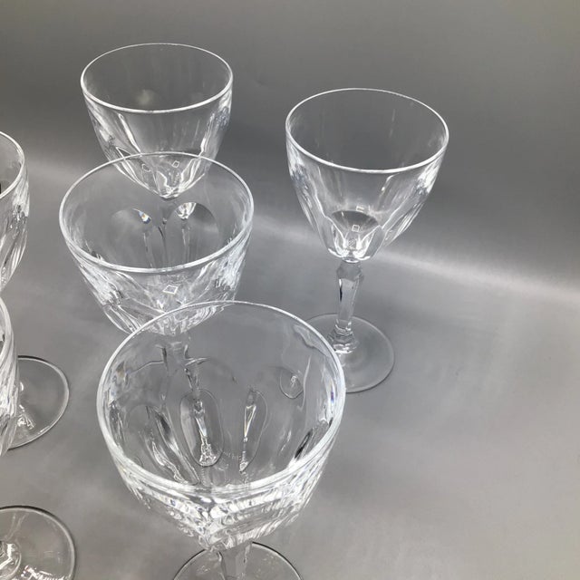 Set of 6 Washington Cristal D’Arques Durand crystal claret glasses.