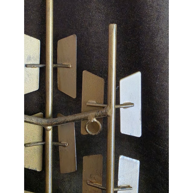 Mid-Century Modern Brutalist Welded Metal Geometric Wall Sculpture For Sale - Image 9 of 9