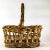Vintage Tortoise Shell Designed Wicker Basket For Sale - Image 4 of 12