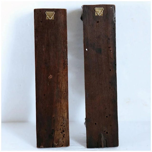 Baroque Italian Baroque Walnut Figural Furniture Carvings - A Pair For Sale - Image 3 of 5