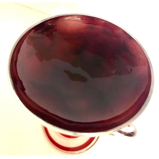 Amethyst Hand Blown Amethyst “Jellyfish” Polish Art Glass Centerpiece Bowl - Attributed Jozefina Krosno For Sale - Image 8 of 8