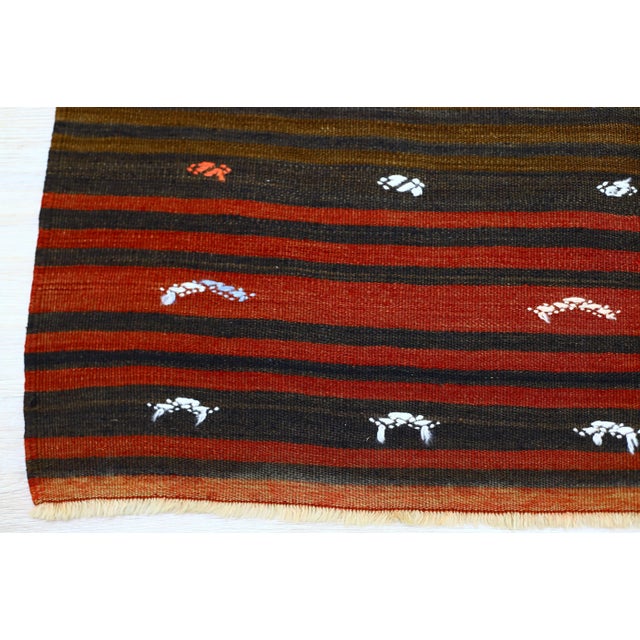 1960s Southwestern Style Wool Hand Knotted Kilim Rug For Sale - Image 10 of 13