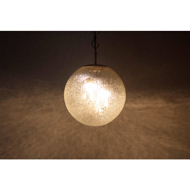 Silver Ball Pendant Lamp from Born Leuchten, 1970 For Sale - Image 8 of 14