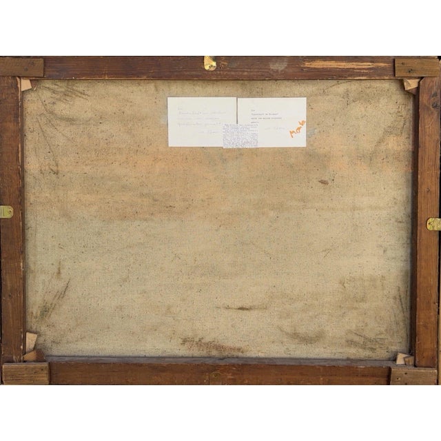 Blue Heinrich Pforr, Landscape at the Meissen, Oil Painting on Canvas For Sale - Image 8 of 13