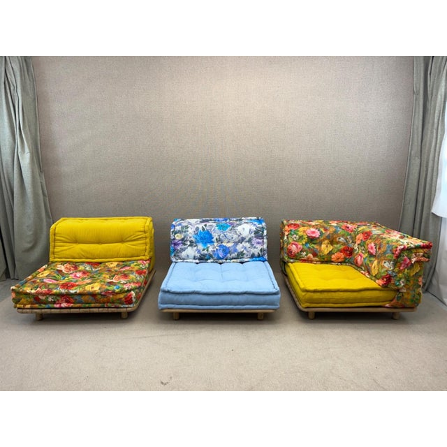 Textile Mah Jong Modular Sofa from Roche Bobois, Set of 4 For Sale - Image 7 of 18