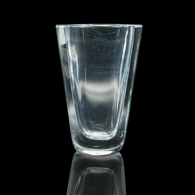 This is a small vintage posy vase. A Swedish, Scandinavian art glass flower jar in Art Deco taste, dating to the mid 20th...