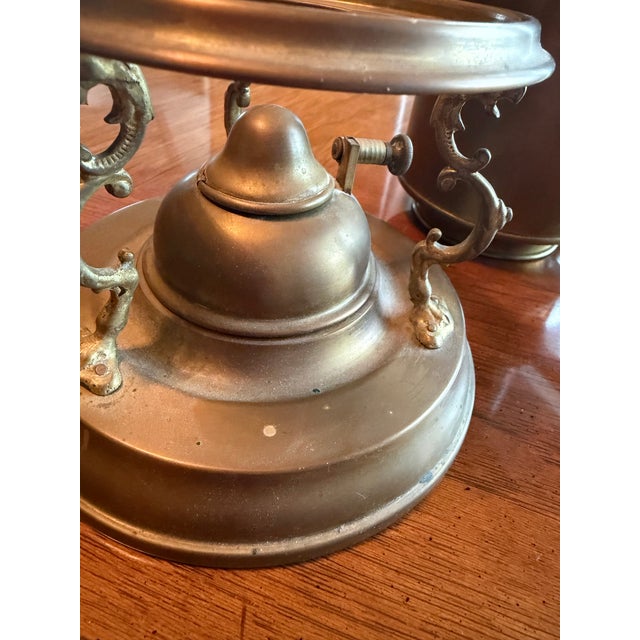 Antique French Brass Coffee Maker With Spirit Burner For Sale - Image 4 of 4