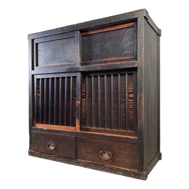 Japanese Meiji Period Tansu Storage Cabinet For Sale