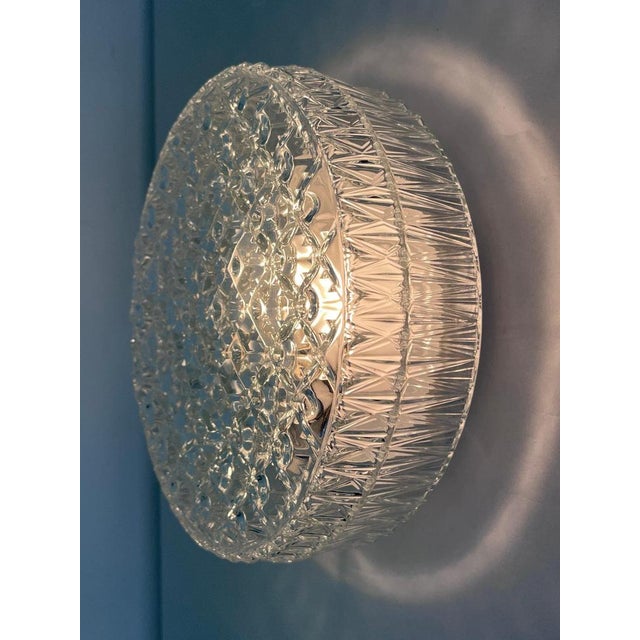 Mid-Century Modern Mid-Century Glass Wall Lamp, 1970s For Sale - Image 3 of 9