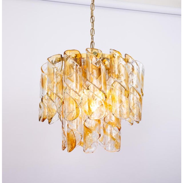 Large Murano Glass Tubes Flush Mount Light from Kaiser, Germany, 1960s For Sale - Image 14 of 17
