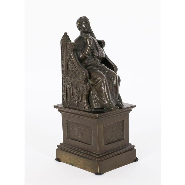 Antique Italian Grand Tour Patinated Bronze Sculpture of St Peter, 19th Century For Sale - Image 4 of 11