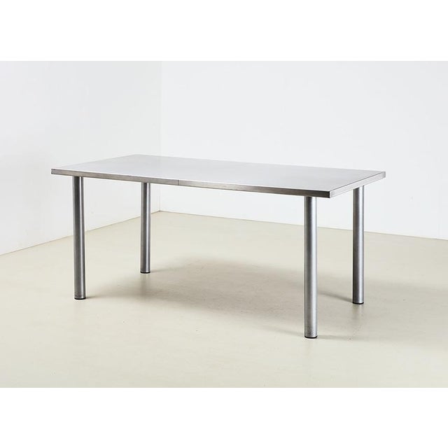 Vintage Belgian Dining Set in Aluminum and Steel, 1990s, Set of 9 For Sale - Image 10 of 16