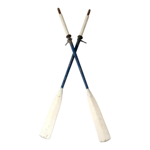 Vintage Painted Wooden Oars Pair