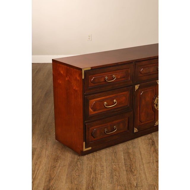 Brown Bernhardt Vintage Campaign Style Door Chest For Sale - Image 8 of 18