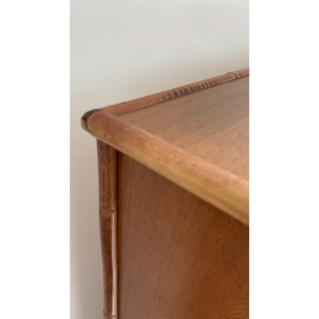 Dalvera Wooden and Bamboo Chest of Drawers, 1970 For Sale - Image 3 of 18