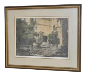 Luigi Kasimir "Seebenstein Castle, Austria" Estate Signed Etching With Aquatint