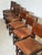 Antique Oak Dining Chairs with Sheepskin Upholstery, Set of 6 For Sale - Image 5 of 7