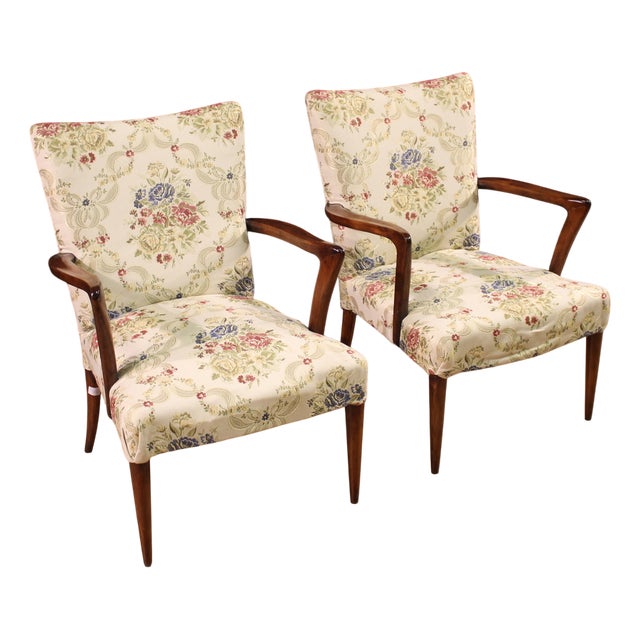 20th Century Italian Armchairs, 1950s, Set of 2 For Sale