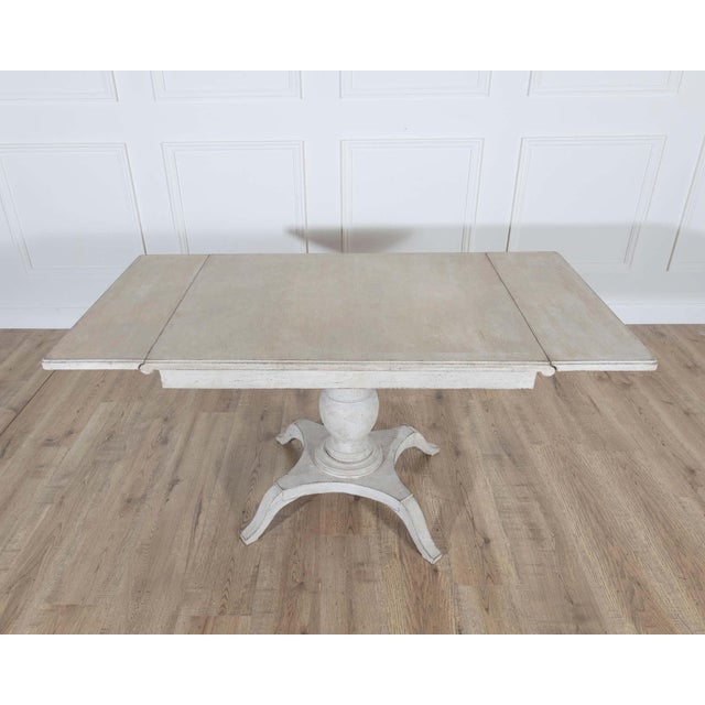 Swedish Painted Pedestal Drop-Leaf Table, circa 1880 For Sale - Image 11 of 11