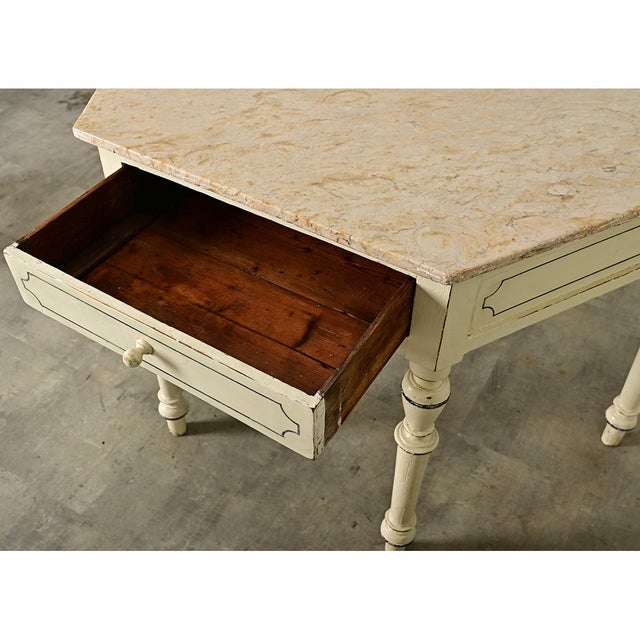 English 19th Century Octagonal Table with Marble Top For Sale - Image 11 of 13