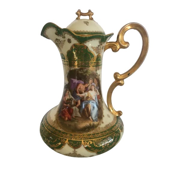 1900 - 1909 Antique Austrian Porcelain Chocolate Pot For Sale - Image 5 of 5
