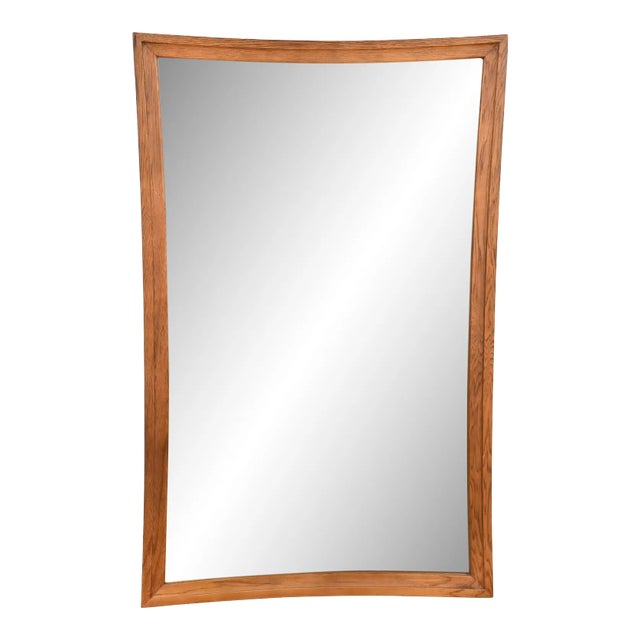 Broyhill Sculptra Mid-Century Modern Walnut Framed Wall Mirror, 1960s For Sale