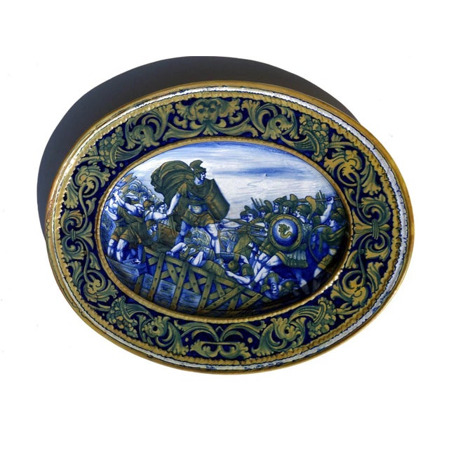 Italian Majolica Plates by Morroni & Tega, 1930s, Set of 2 For Sale - Image 3 of 13