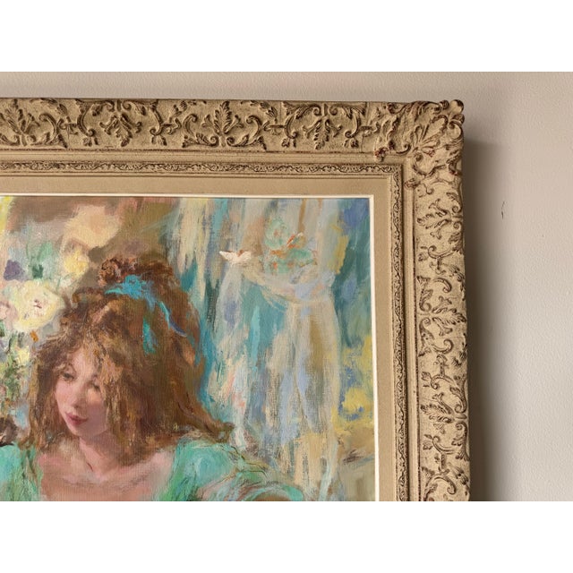 Vintage " It's Spring" by Wallace Bassford (American, 1900-1998) Oil on Canvas Painting For Sale - Image 9 of 12