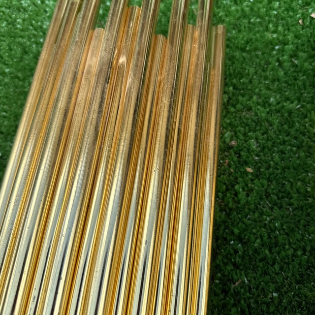 Modern 1970s Gold Metal Connected Tube Style Wall Sconces For Sale - Image 3 of 7