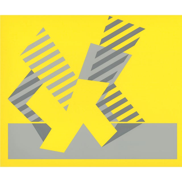 "Trio of three shapes derived from the letter K" serigraph by Josef Albers from the monumental "Formulation :...