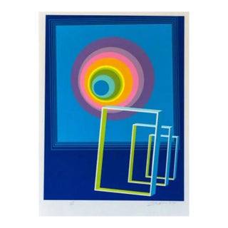 1970s Rita Simon Spacescape Hand Signed Numbered Screenprint For Sale