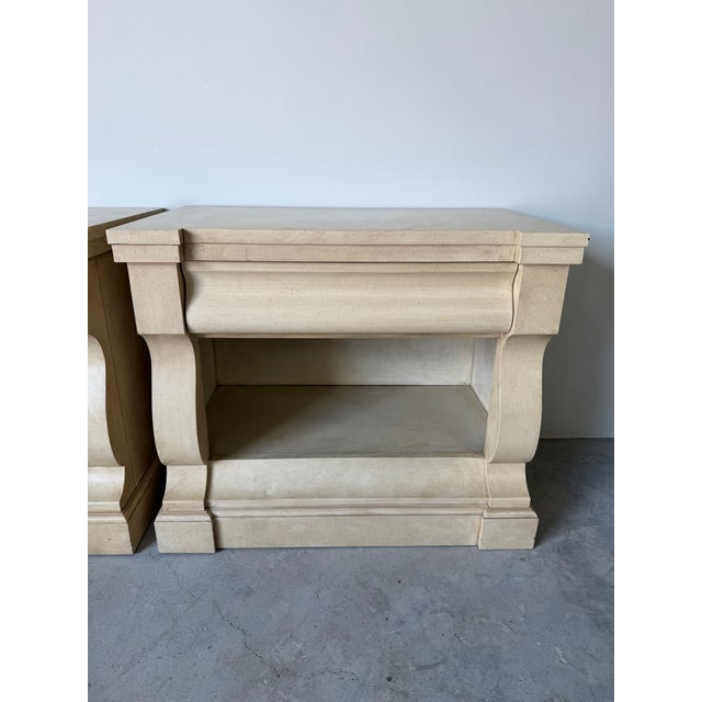 Neoclassical Ralph Lauren Neoclassical Style With Drawer Nightstands – Pair For Sale - Image 3 of 18