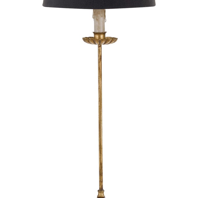 Traditional Regina Andrew Clove Stem Buffet Table Lamp With Black Shade For Sale - Image 3 of 6