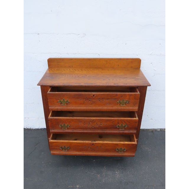 Victorian Late 1800s Solid Oak Dresser 6886 For Sale In Miami - Image 6 of 16