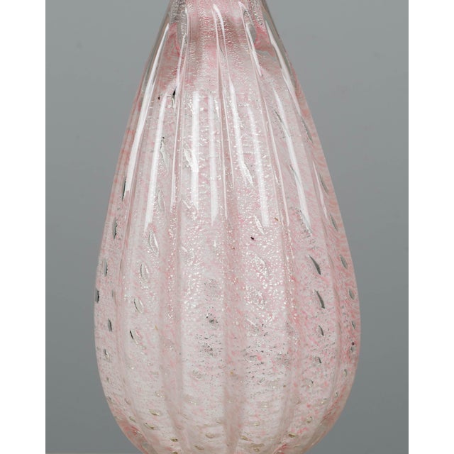 Pink 1950s Mid-Century Modern Murano Glass Lamp by Barovier & Toso, Italy For Sale - Image 8 of 13